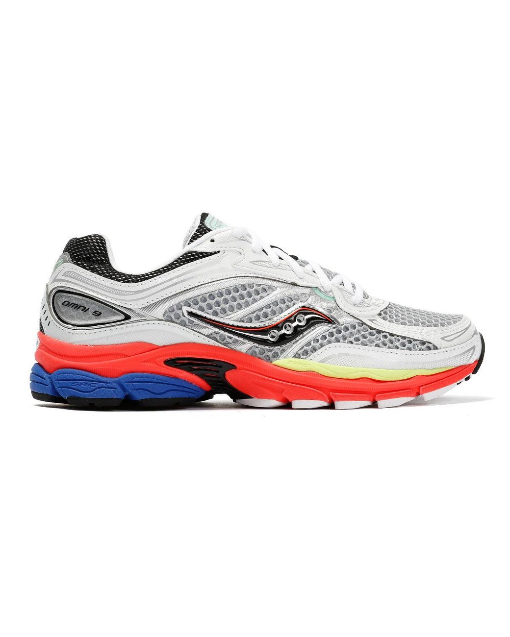 Saucony White Progrid Omni 9 Vizired/Multi Trainers for men