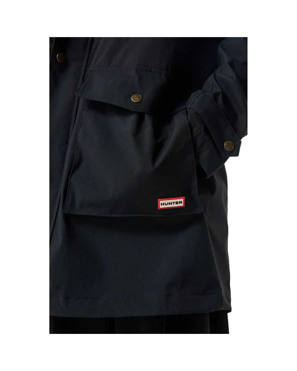 Hunter Black Lightweight Waterproof Rain Parkas for men