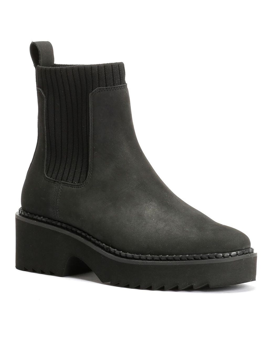 TOMS Black Millie Nubuck Leather Boots