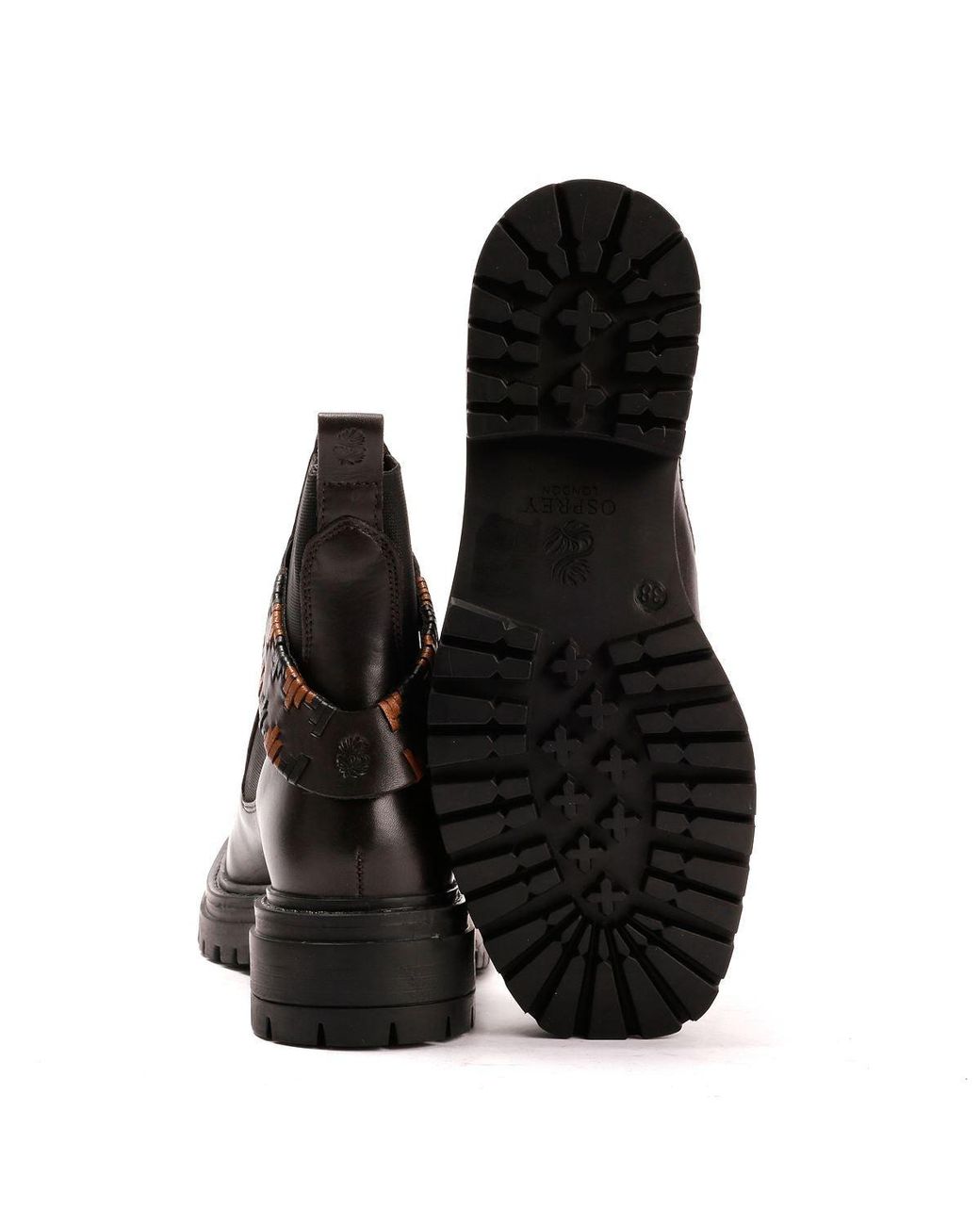 Osprey Black The Guildford Chelsea Leather Chocolate Boots