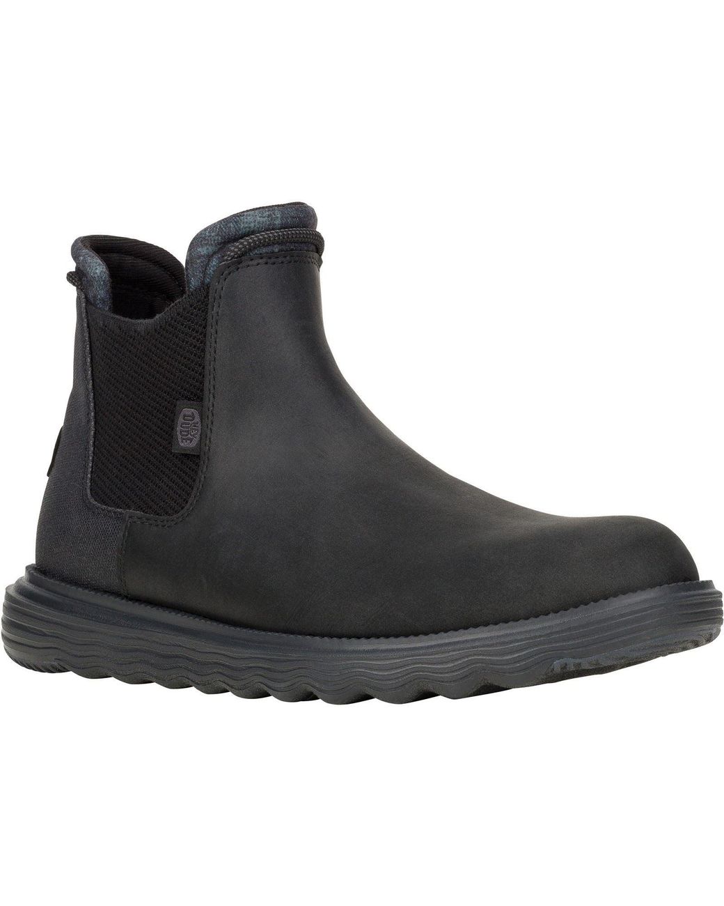 HeyDude Black Branson Classic Synthetic Boots for men