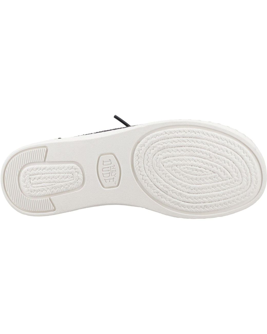 HeyDude Blue Wendy Espadrille Woven Cotton Blend Espadrilles