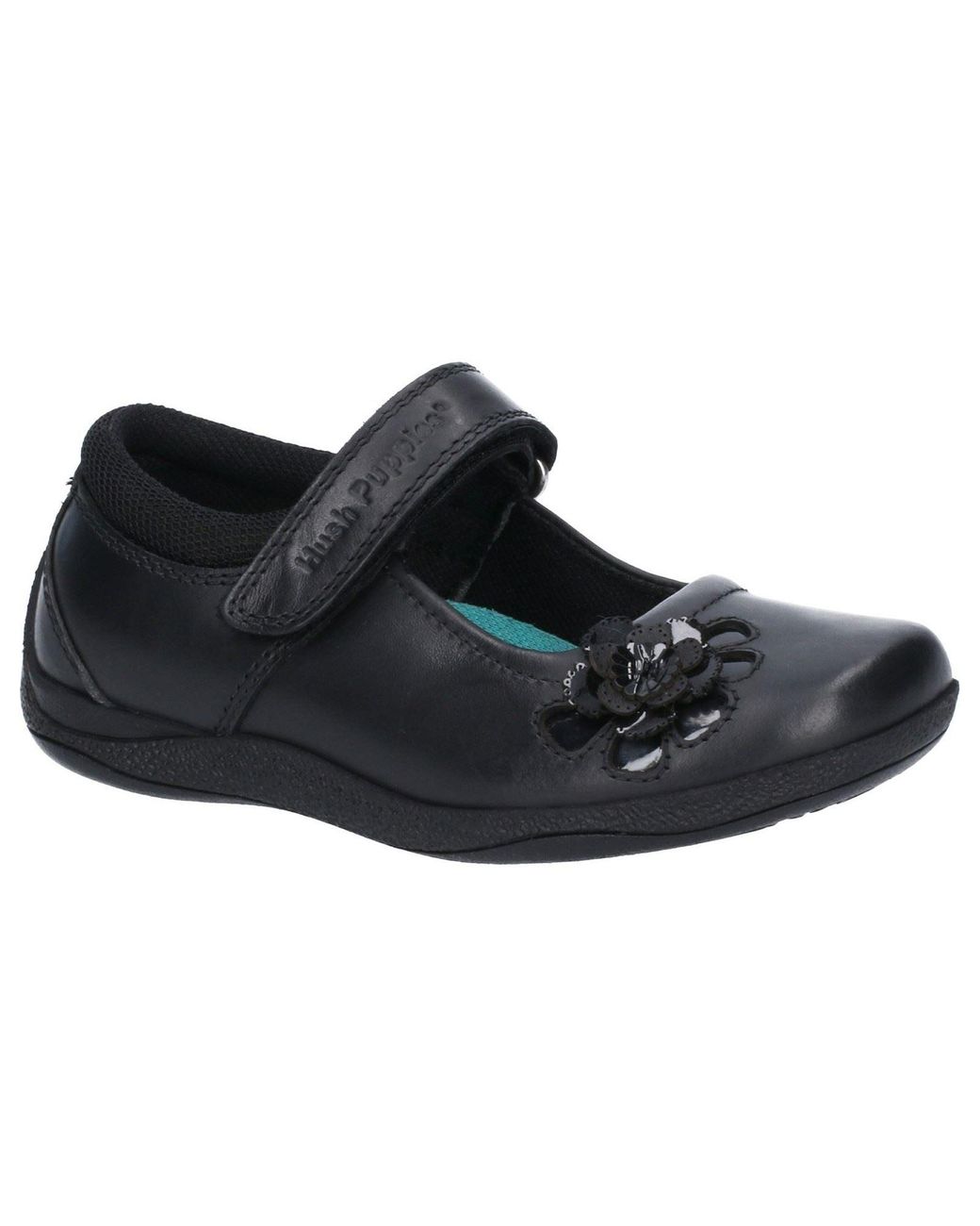 Hush Puppies Black Jessica Senior Leather Girls's Shoes