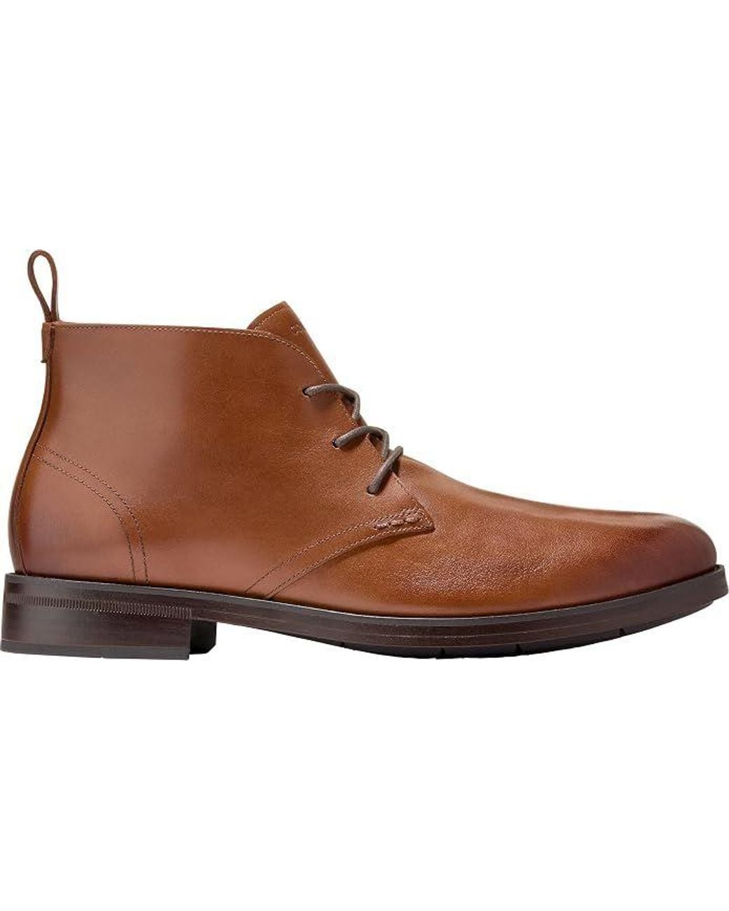 Cole Haan Brown Newmark Grand Flexcraft Leather Tan Chukka Boots for men