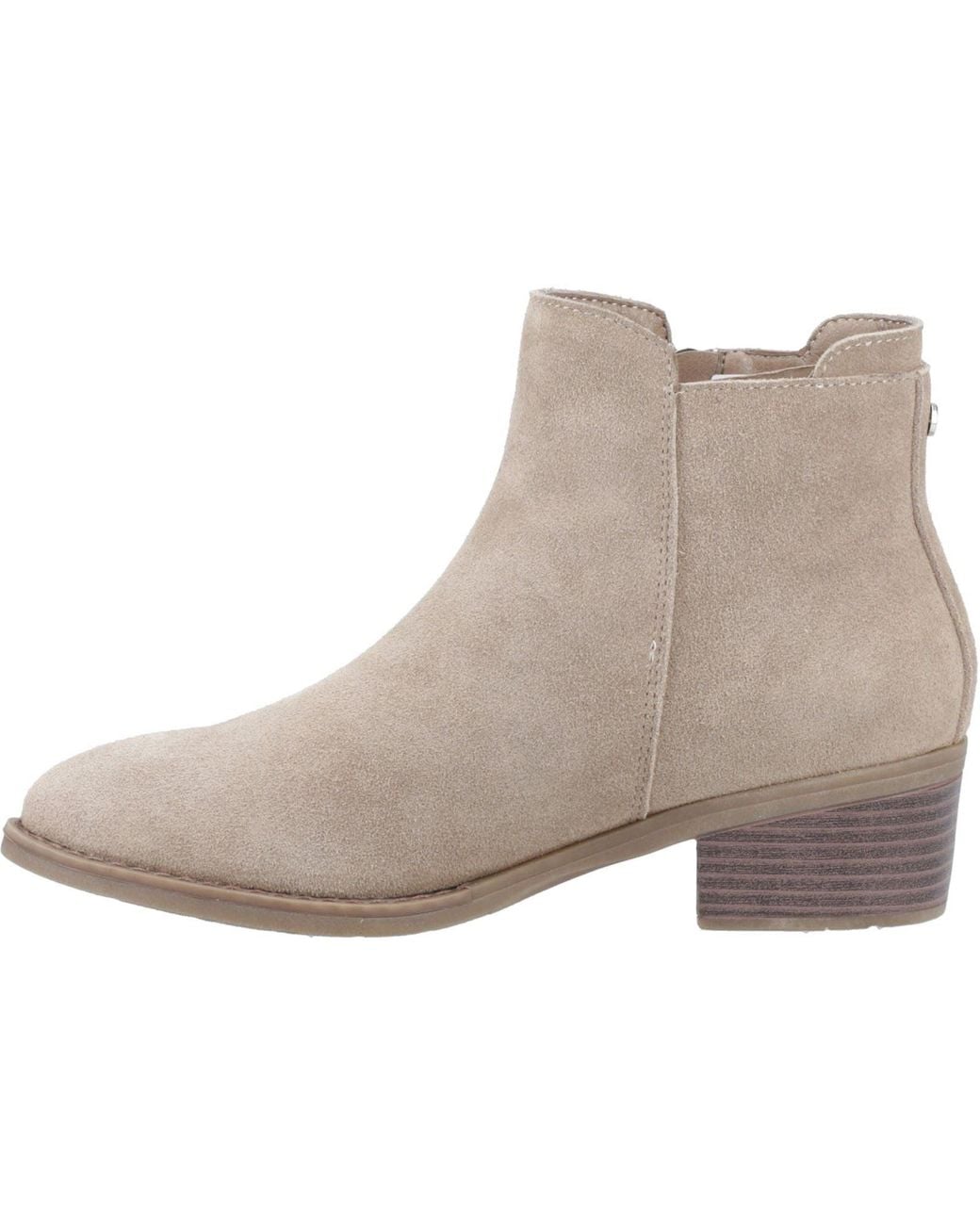 Hush Puppies Brown Ingrid Suede Heeled Ankle Boots