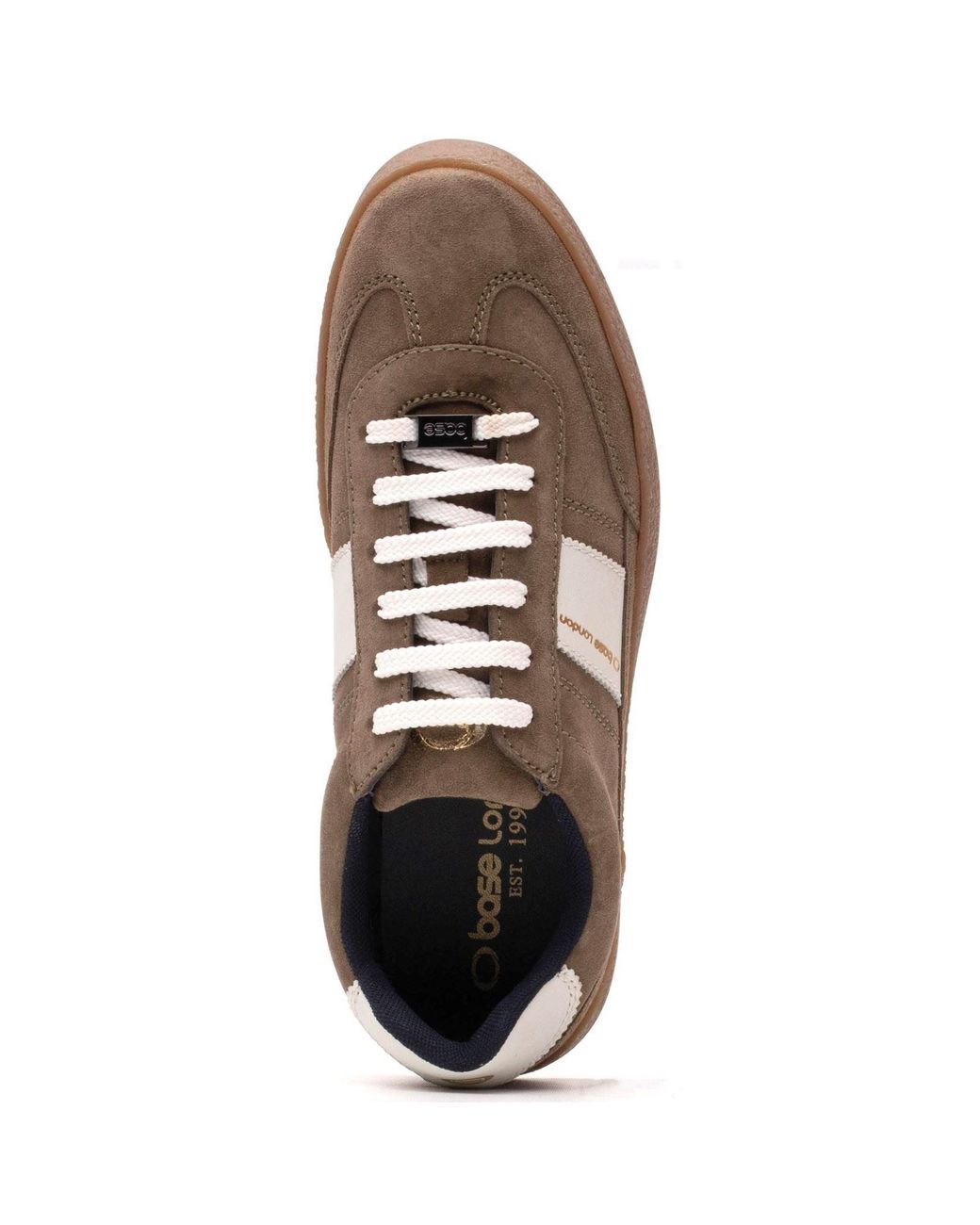 Base London Brown Banksy Leather Sage Trainers for men