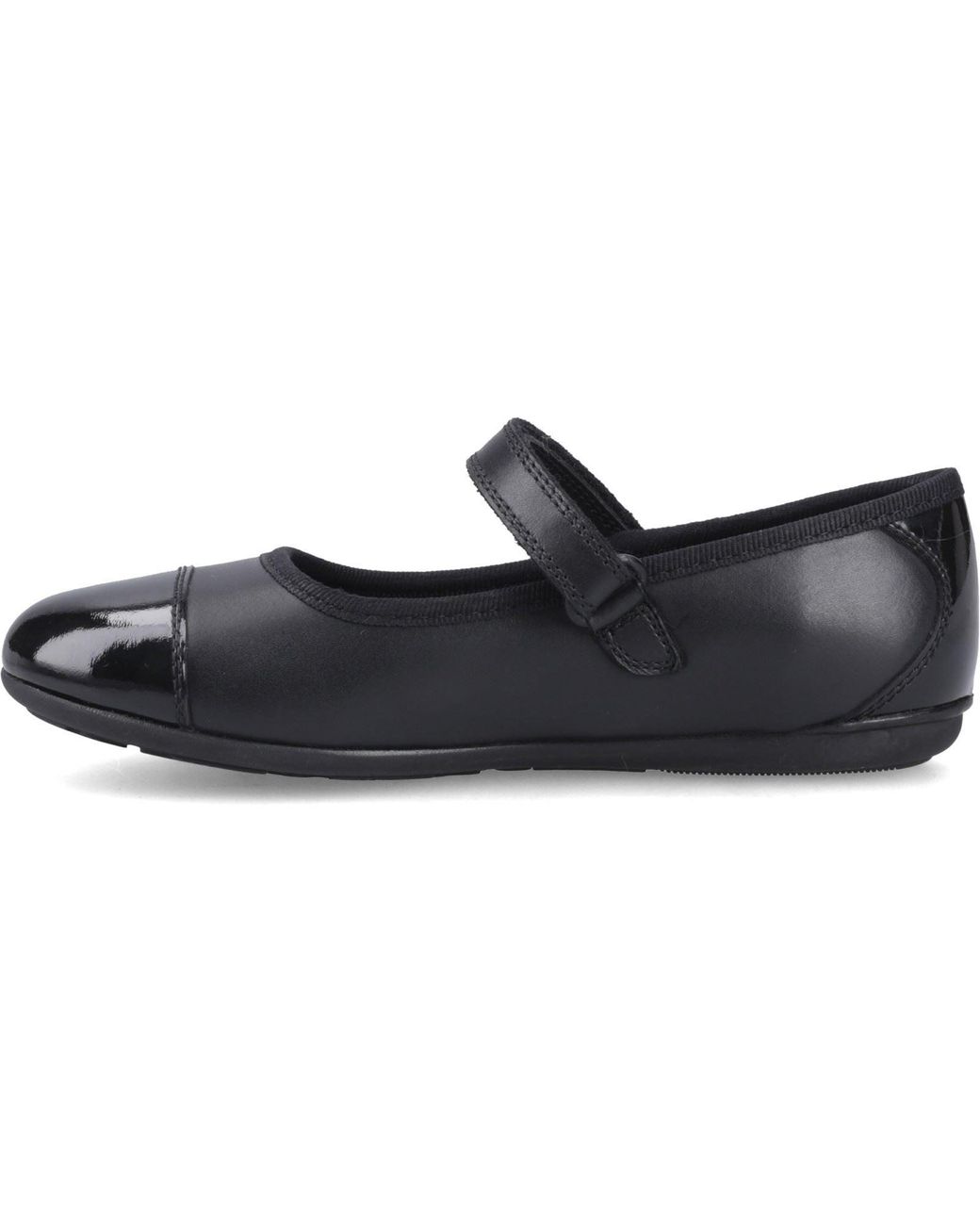 Hush Puppies Black Lottie Ballerina Jnr Leather Shoes