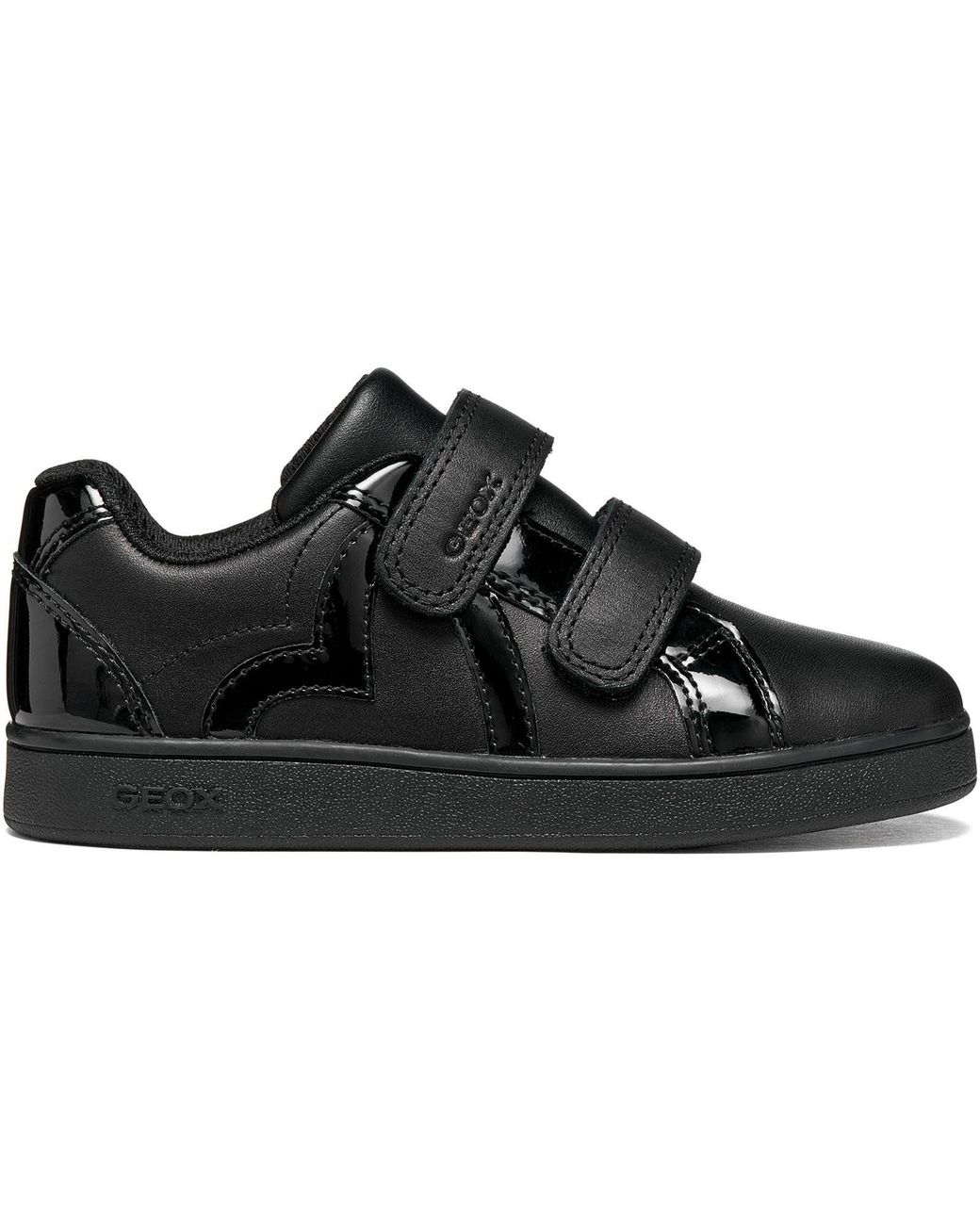 Geox Black J Eclyper Leather Trainers