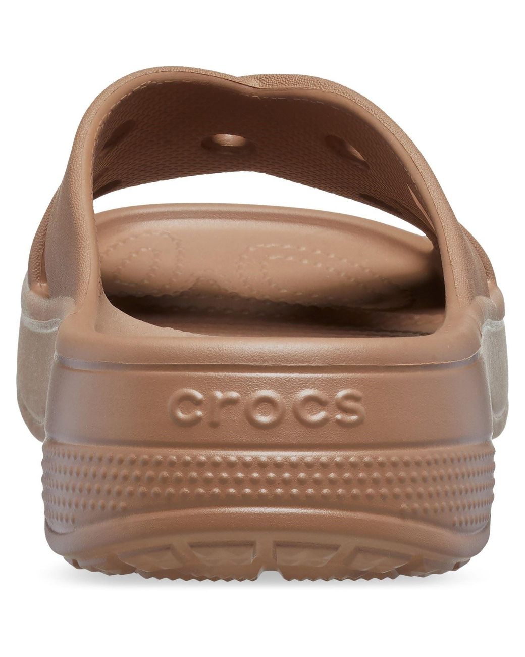 CROCSTM Brown Classic Cross Strap Synthetic Milk Chocolate Sandals