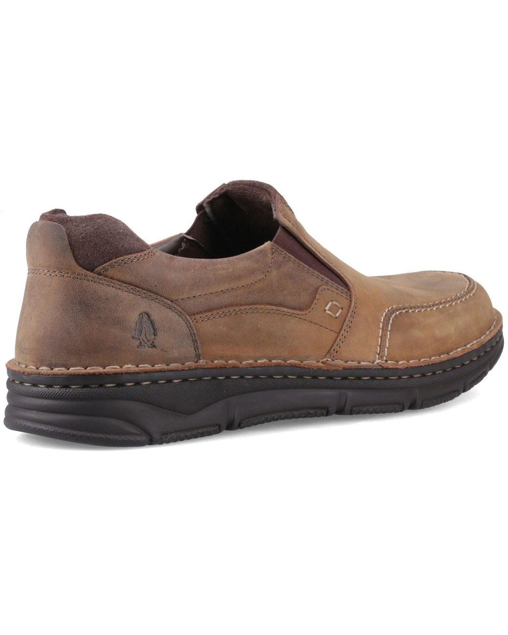 Hush Puppies Brown Franco Slip On Leather Loafers for men