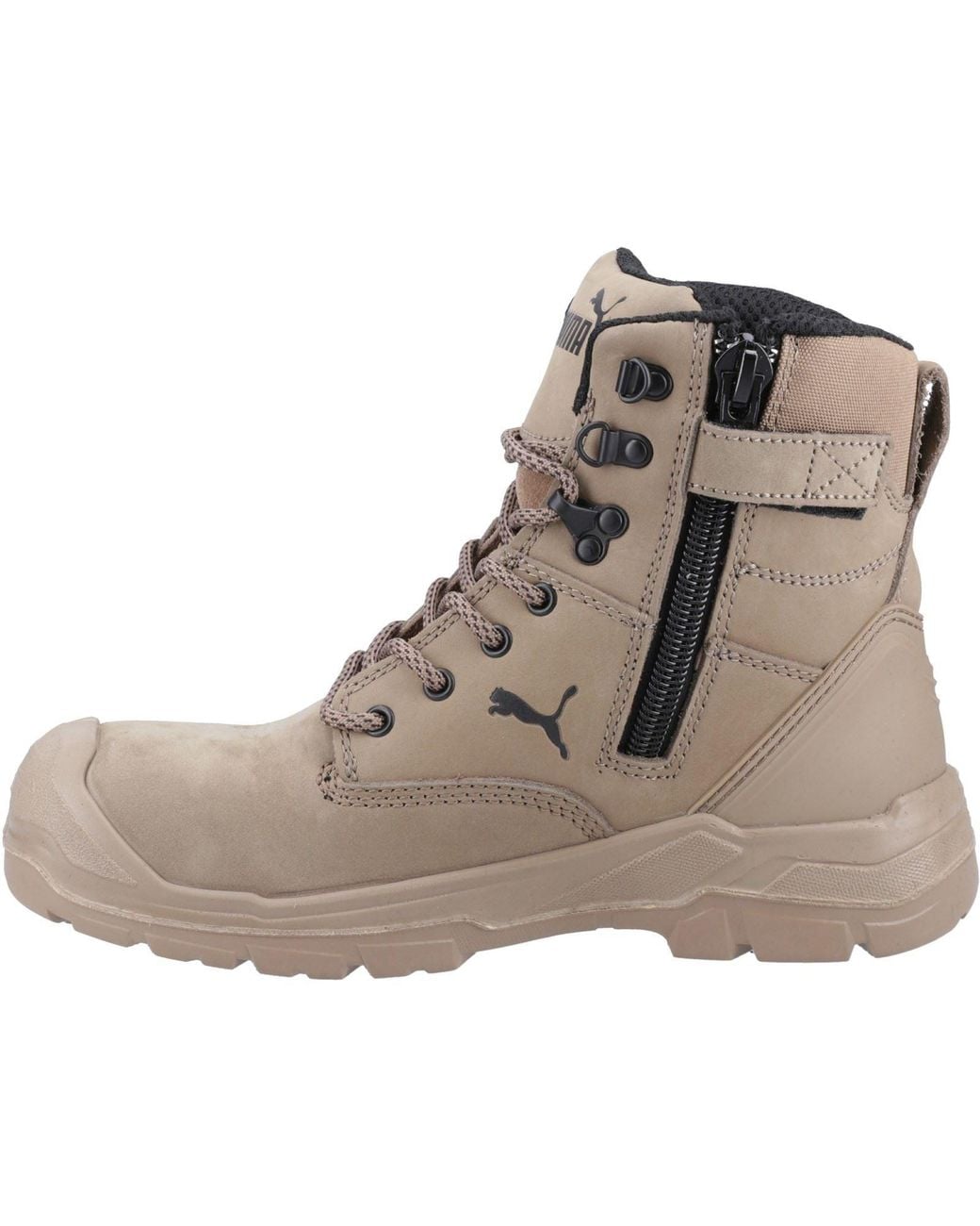 PUMA Gray Conquest Nubuck Stone Safety Boots