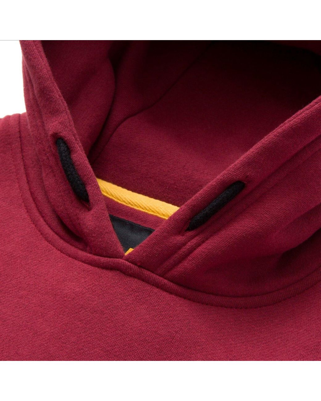 Caterpillar Red Trademark Banner Cotton Hoodie for men