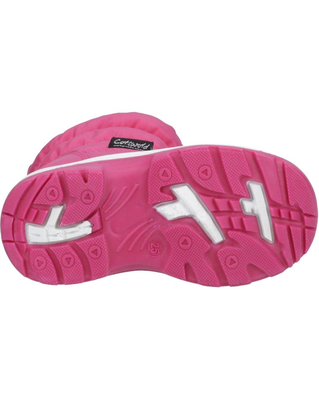 Cotswold Pink Tirely Textile Wellington Boots