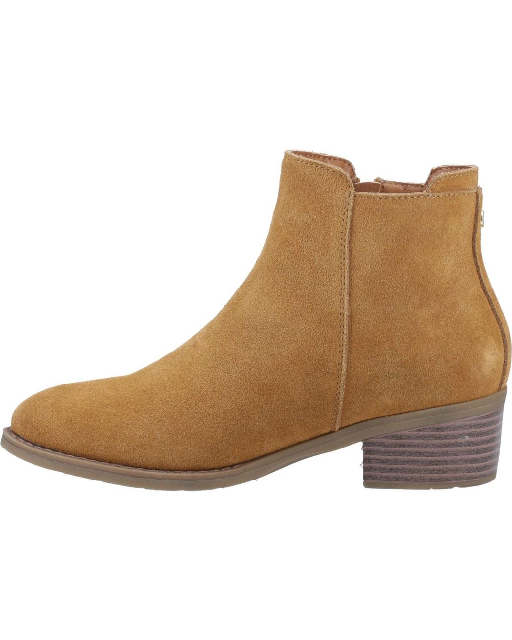 Hush Puppies Brown Ingrid Suede Heeled Ankle Boots