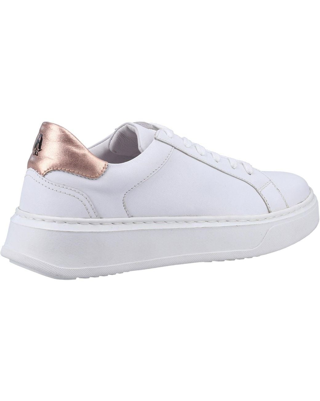 Hush Puppies White Camille Leather Trainers