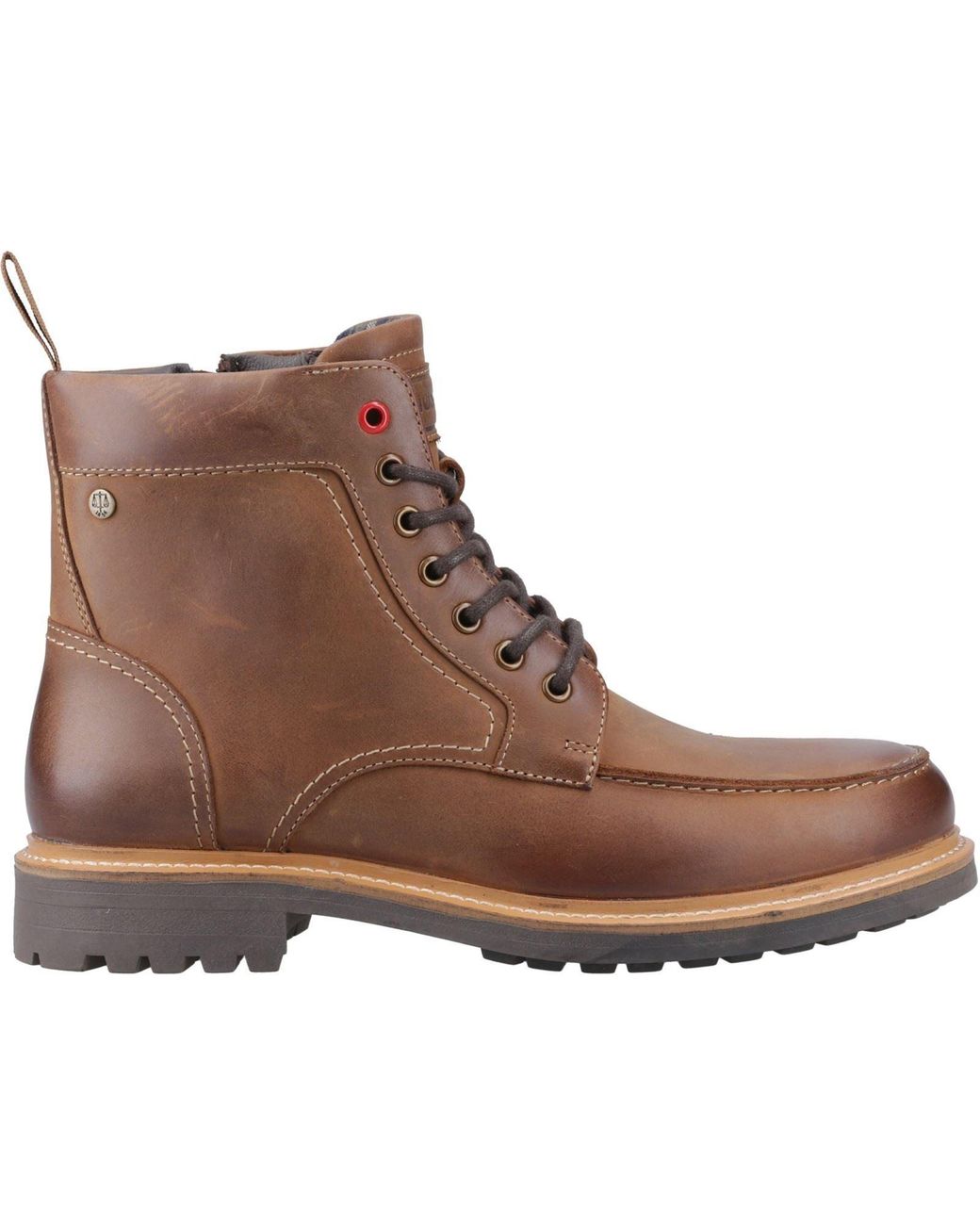 Hunter Brown Shaws Leather Dark Tan Ankle Boots for men
