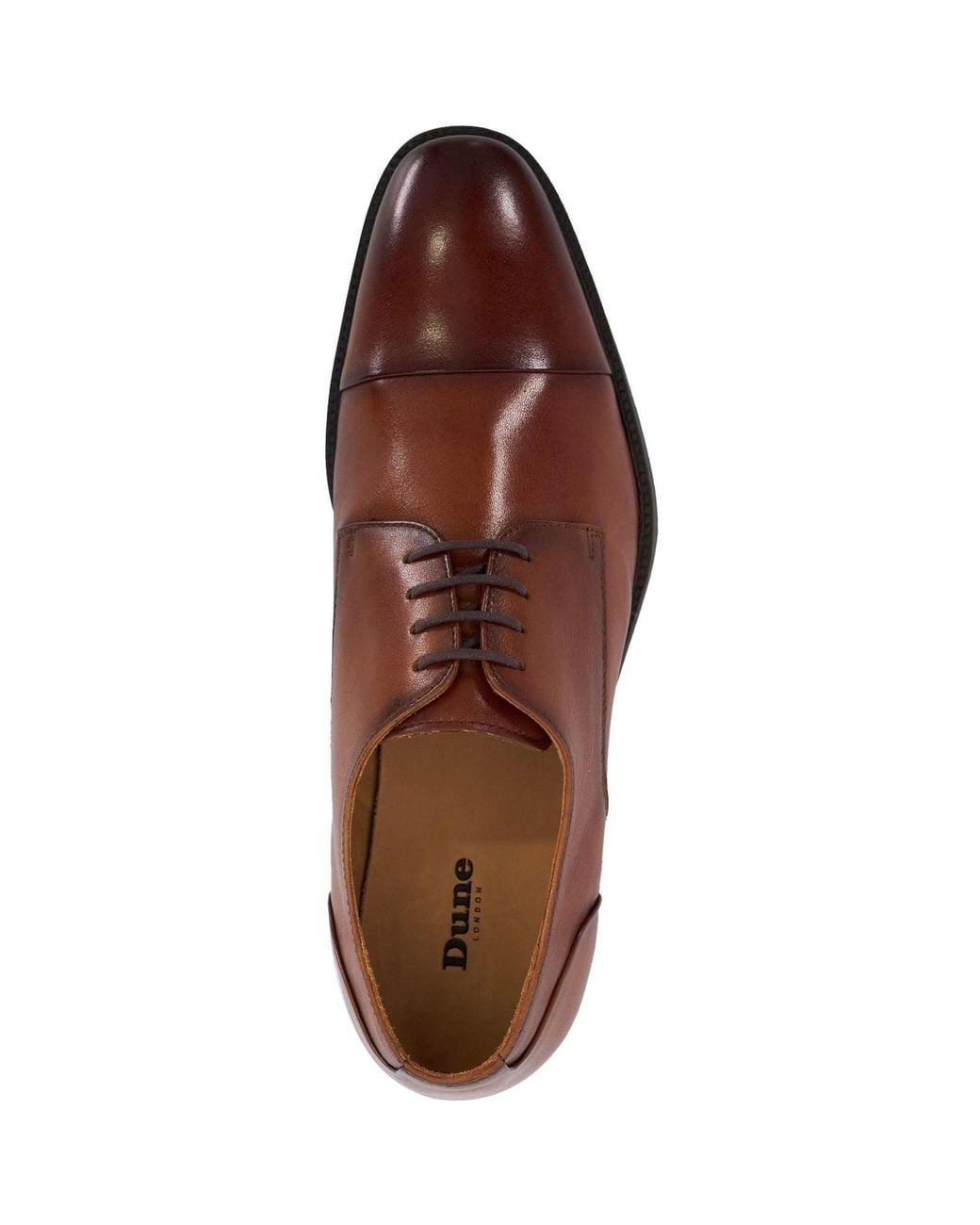 Dune Brown Suffix Leather Lace-Up Shoes for men