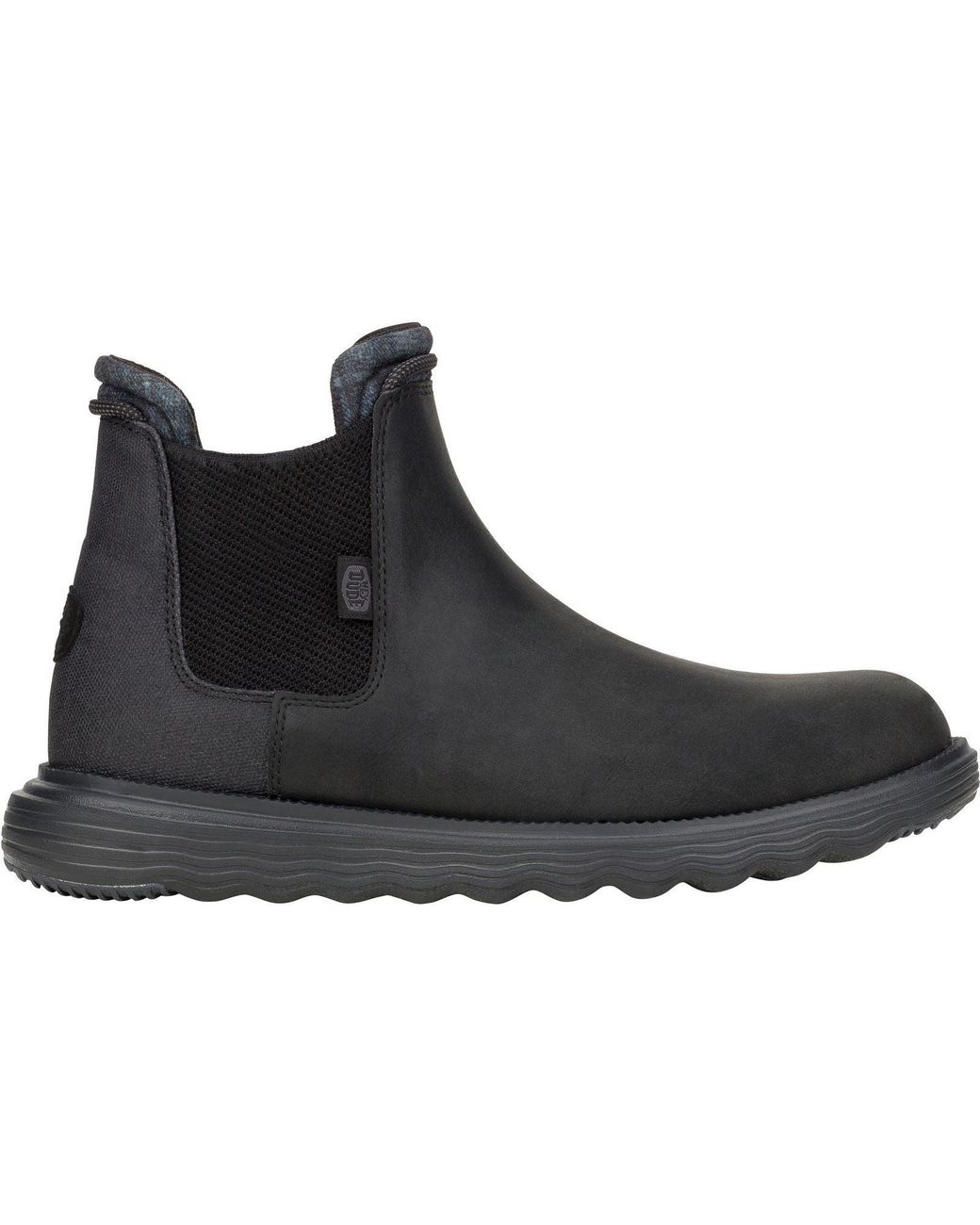 HeyDude Black Branson Classic Synthetic Boots for men