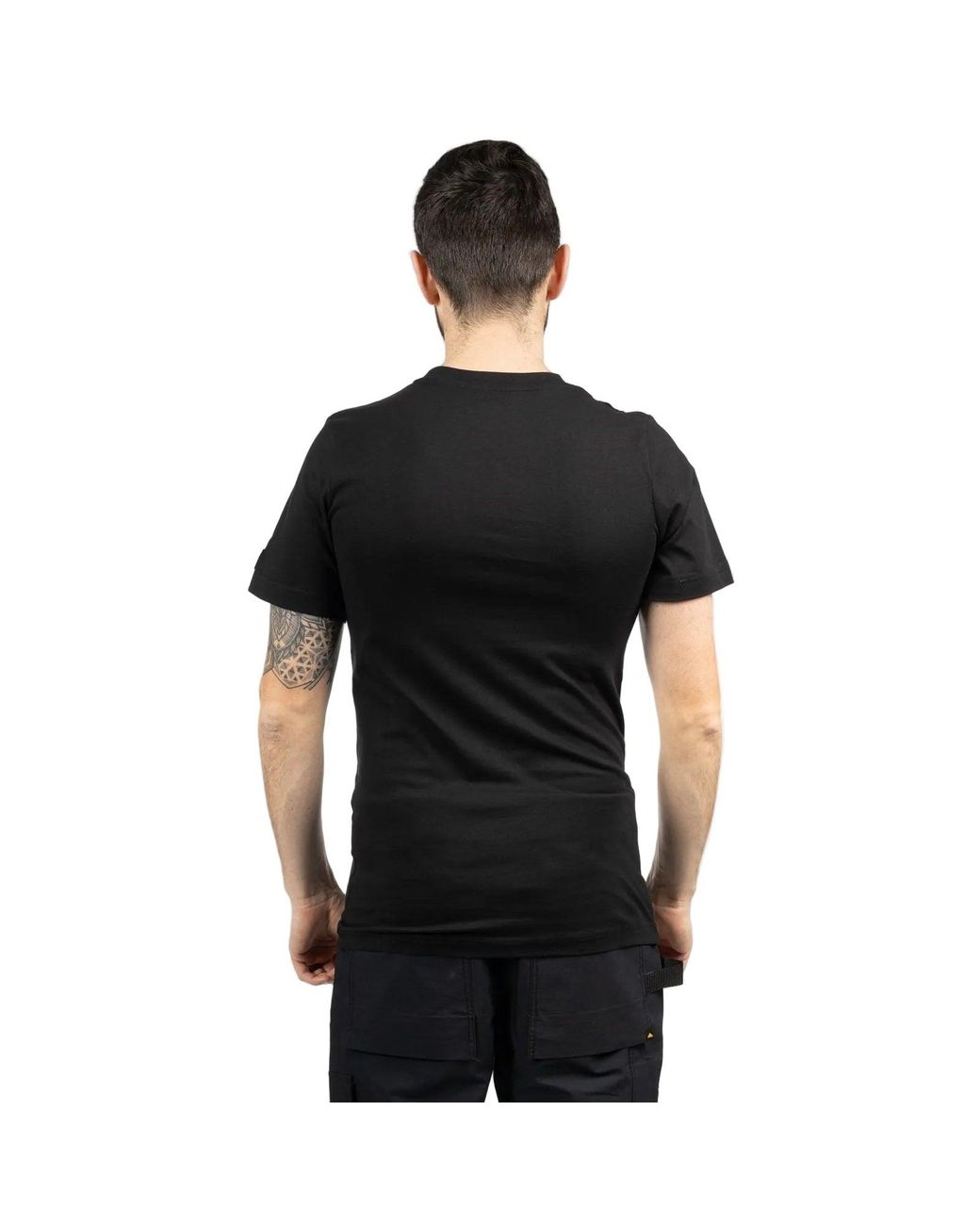 Caterpillar Black Essentials Short-Sleeve Cotton T-Shirt for men