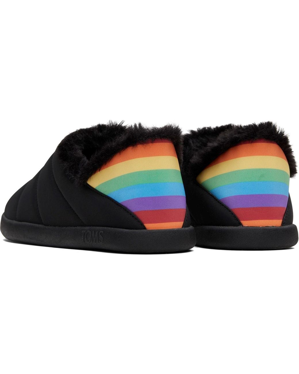 TOMS Black Ezra Nylon Matte Woven/ Slippers