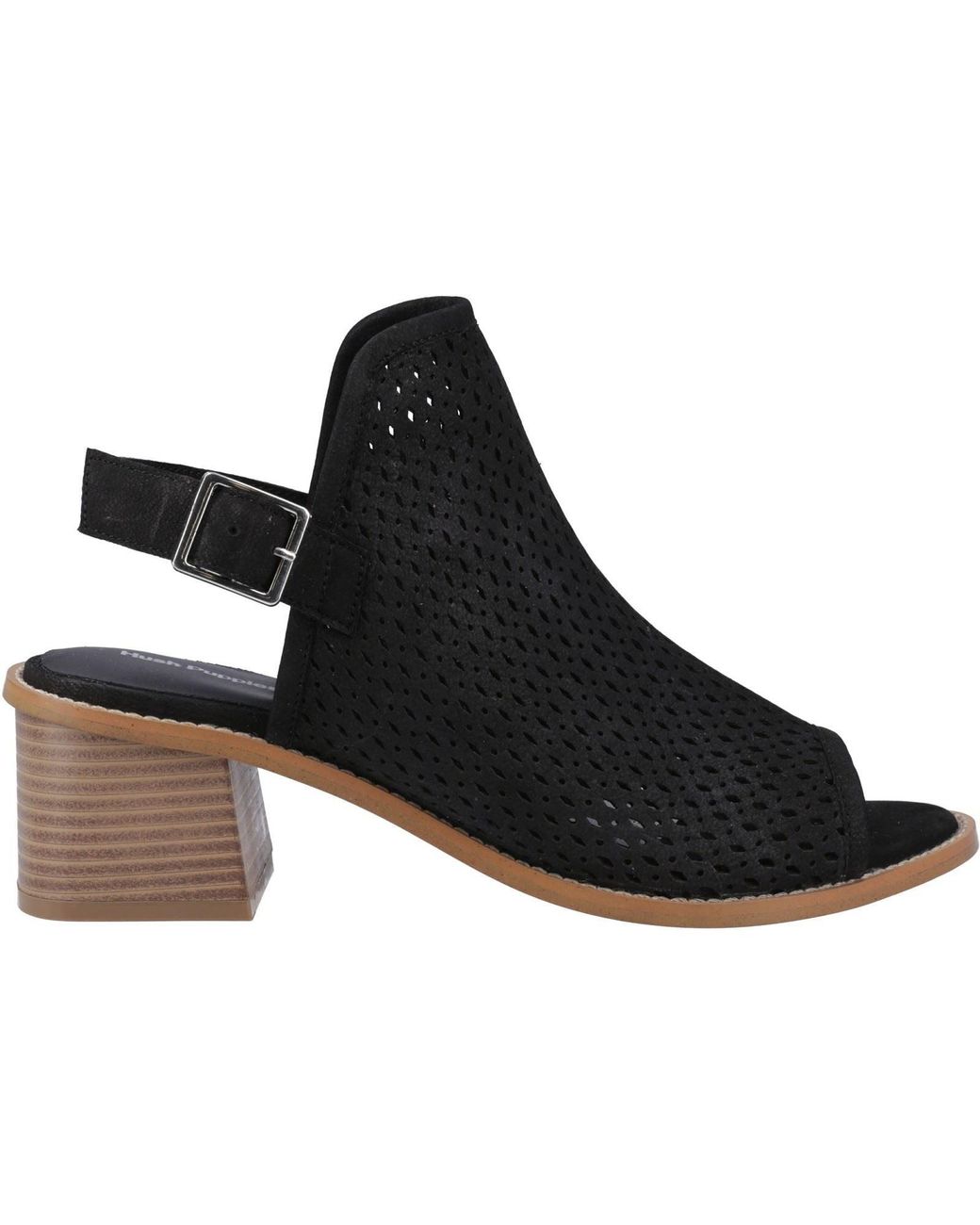 Hush Puppies Black Louise Heeled Leather Heels