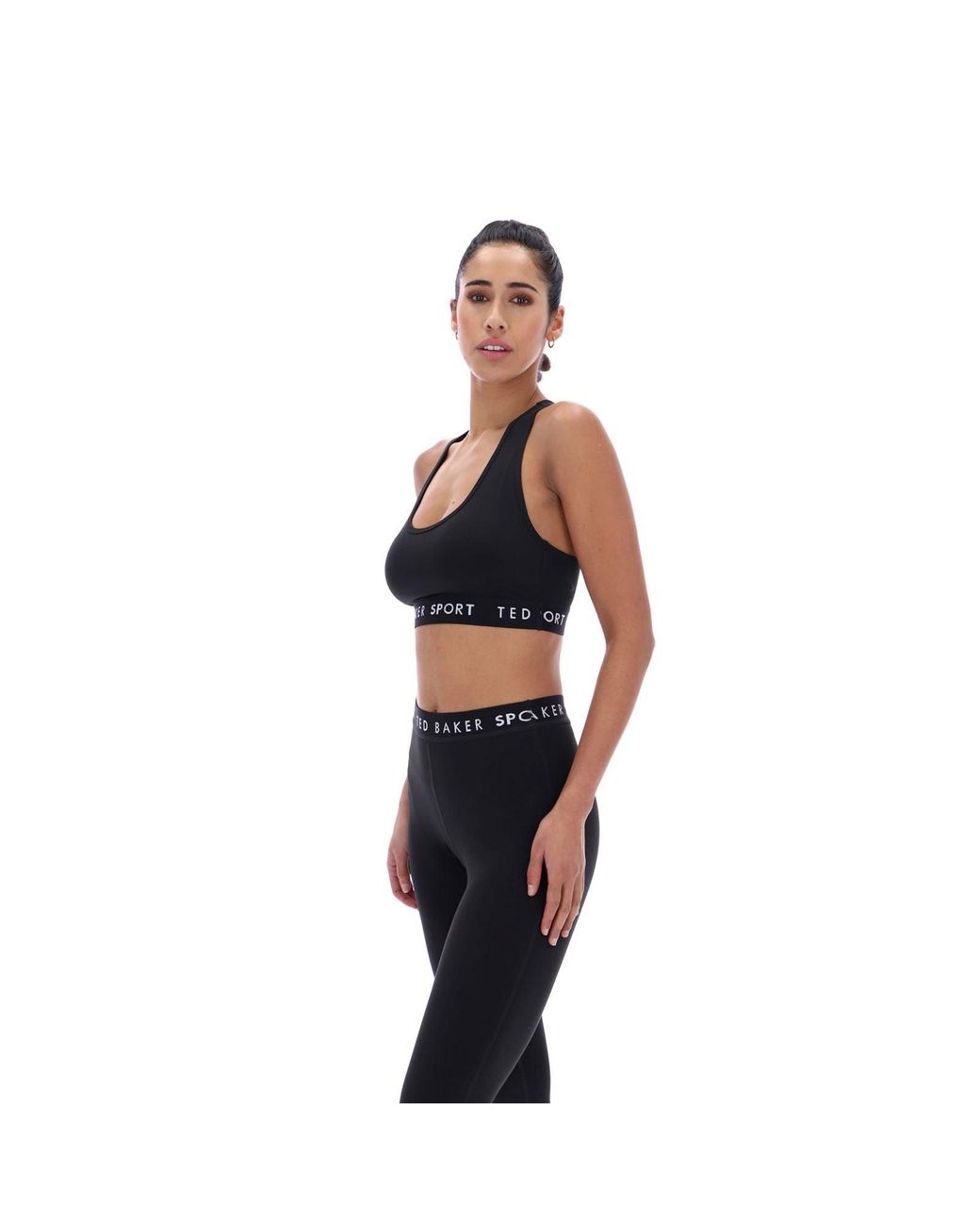 Ted Baker Black Diana Tbwsba2525 Polyester Sports Bra