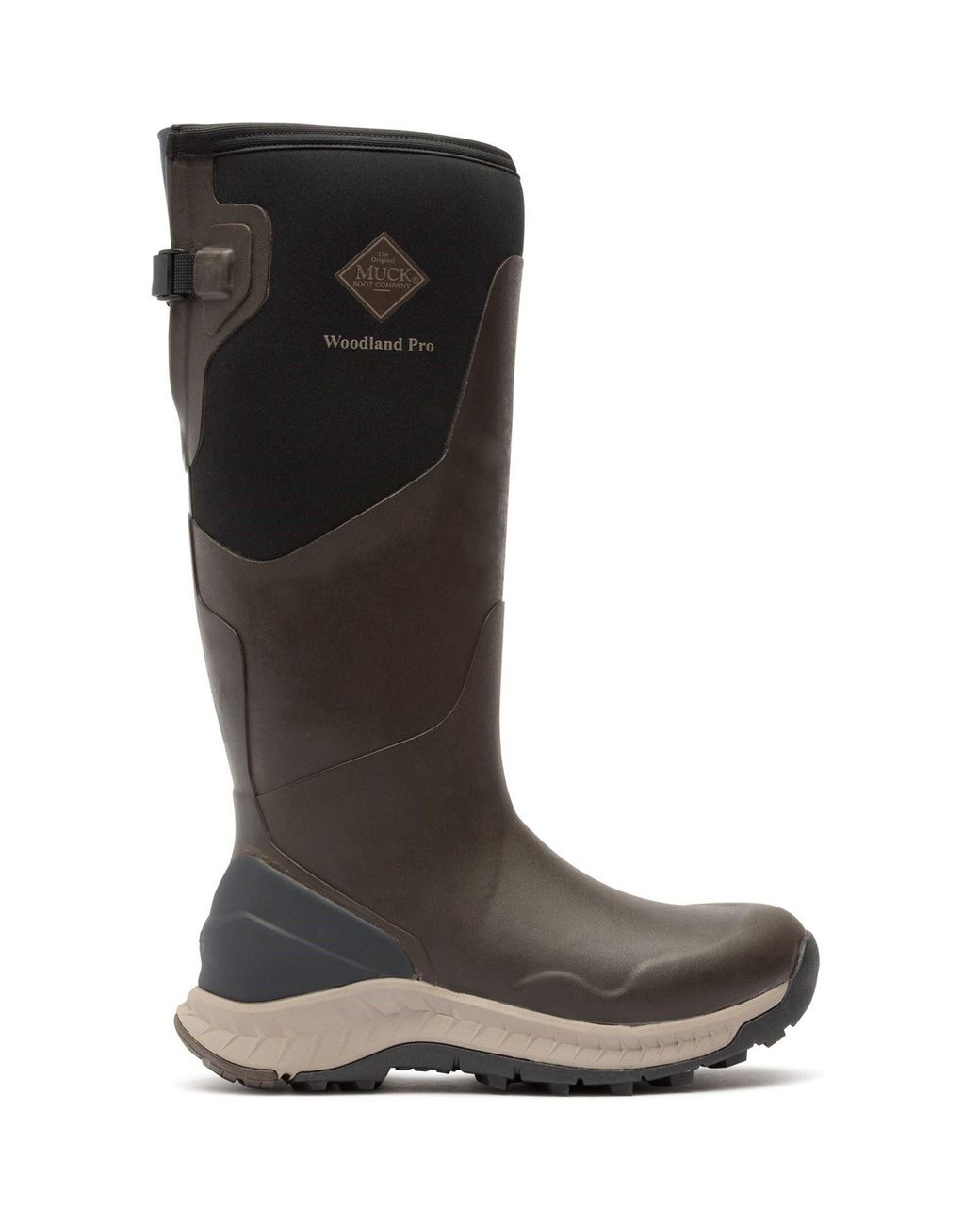 Muck Boot Brown Woodland Pro Rubber Coffee Wellington Boots for men