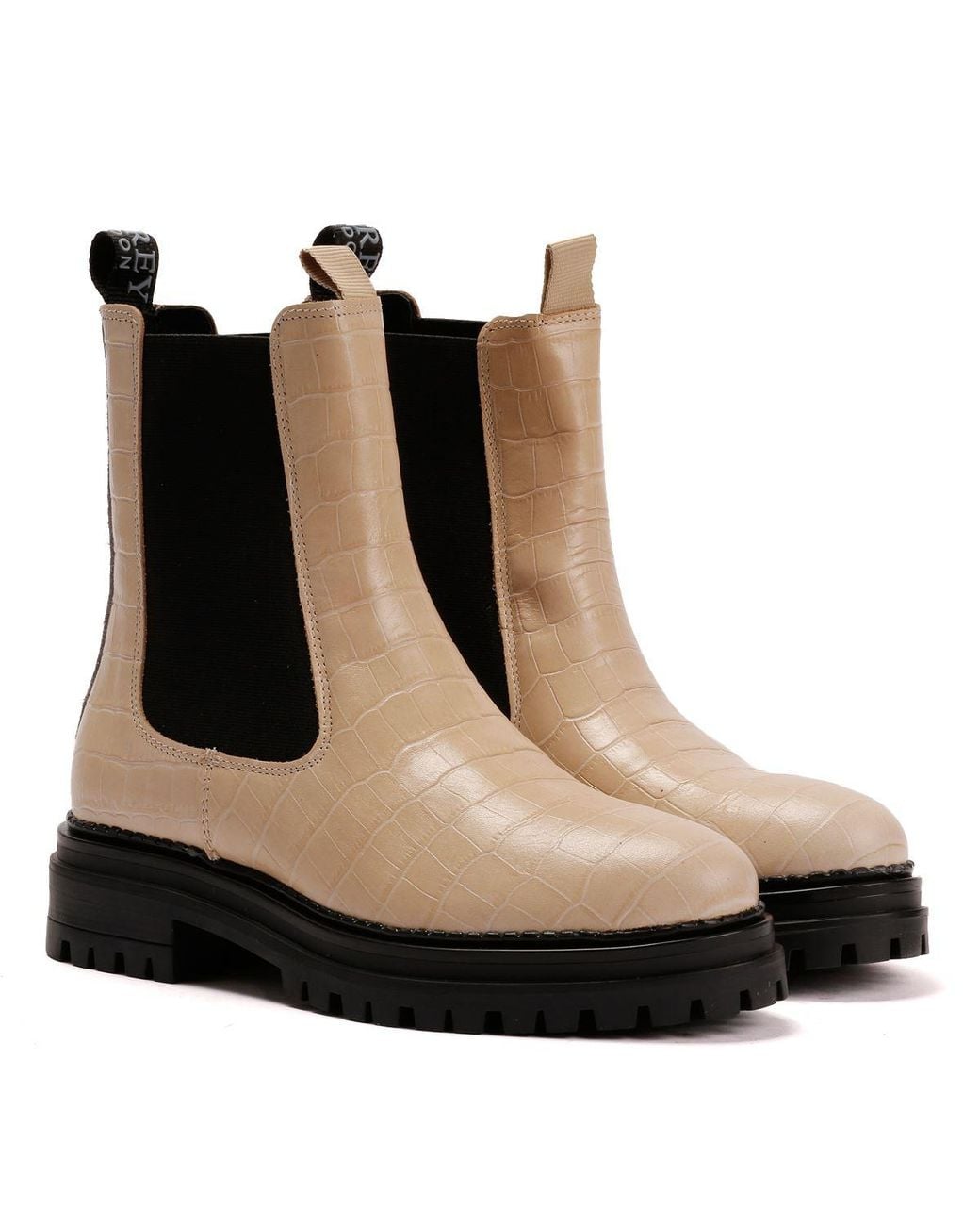 Osprey Black The Huckleberry Leather Cream Boots