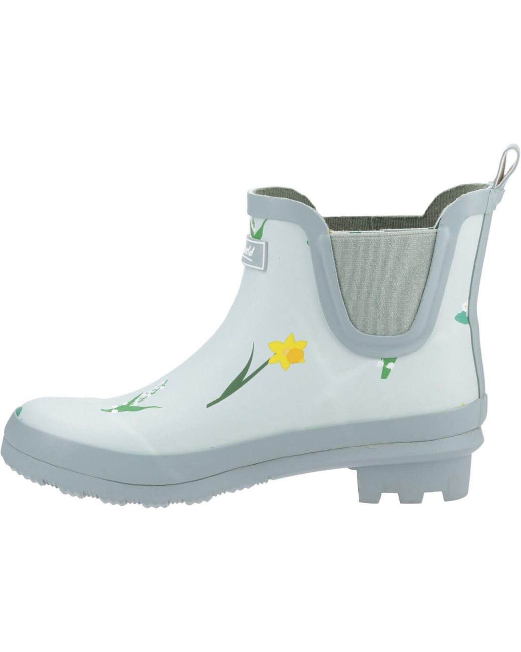 Cotswold Blue Wildflower Ankle Rubber Mint Wellington Boots