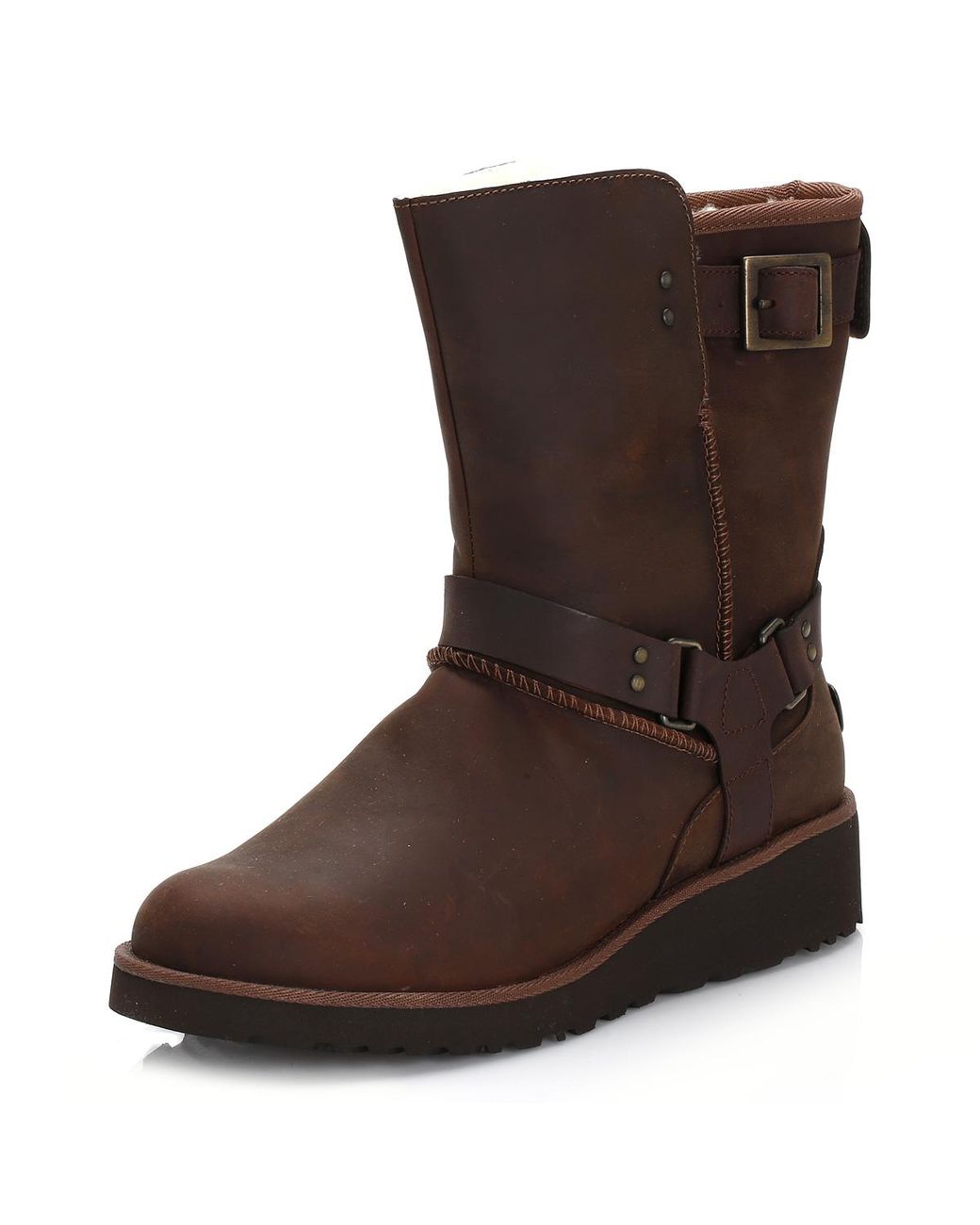 UGG Ugg Womens Chestnut Brown Maddox Leather Boots | Lyst UK
