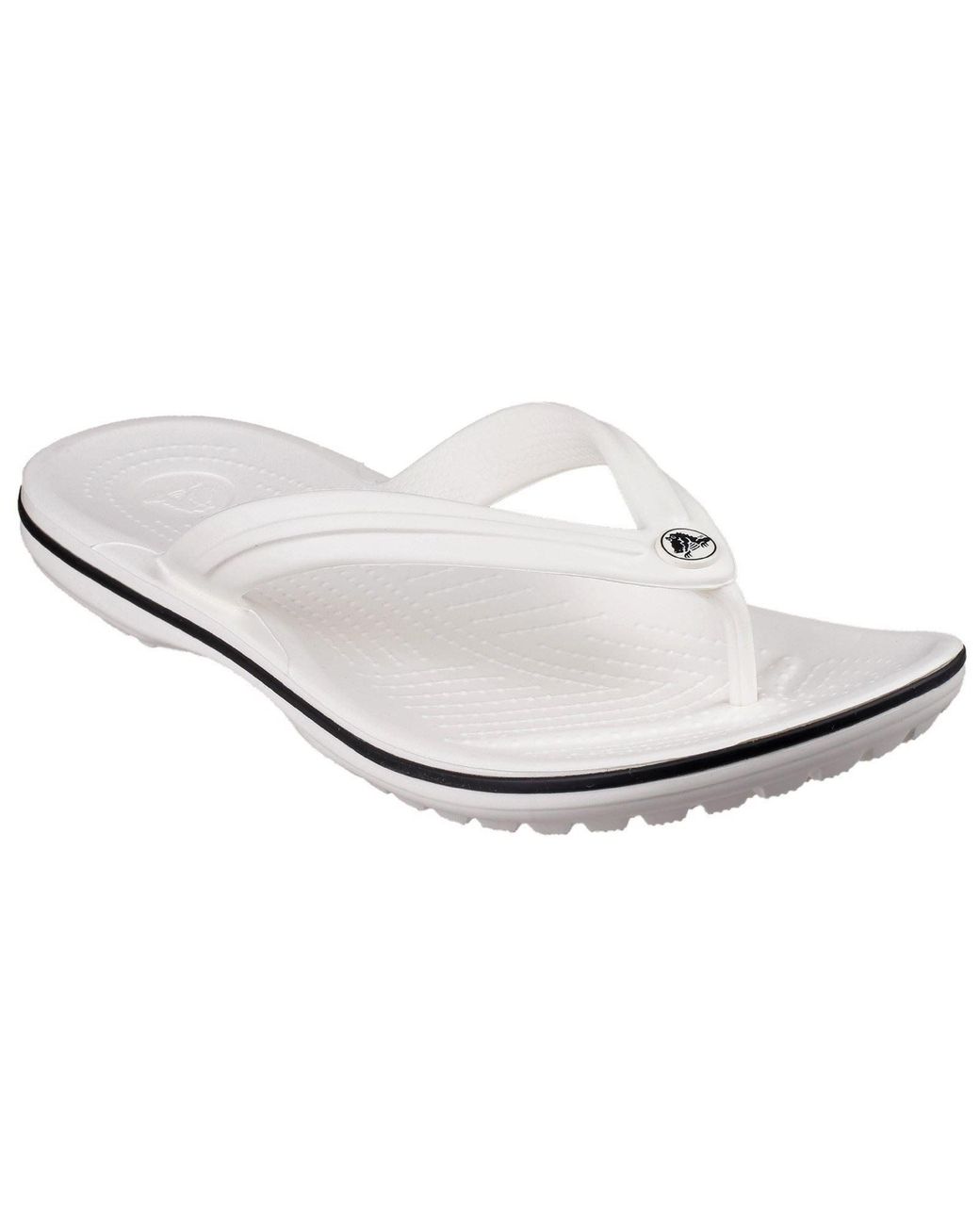 CROCSTM White Crocband Flip Croslite Rubber Sandals
