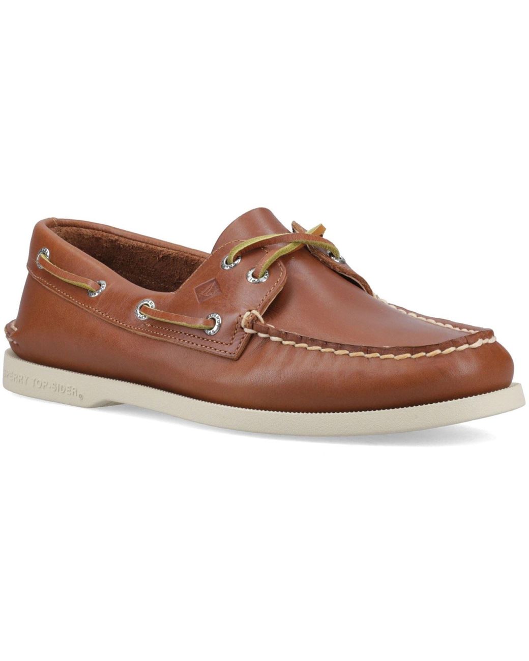 Sperry Top-Sider Brown Authentic 2 Eye Leather Boat Shoes for men