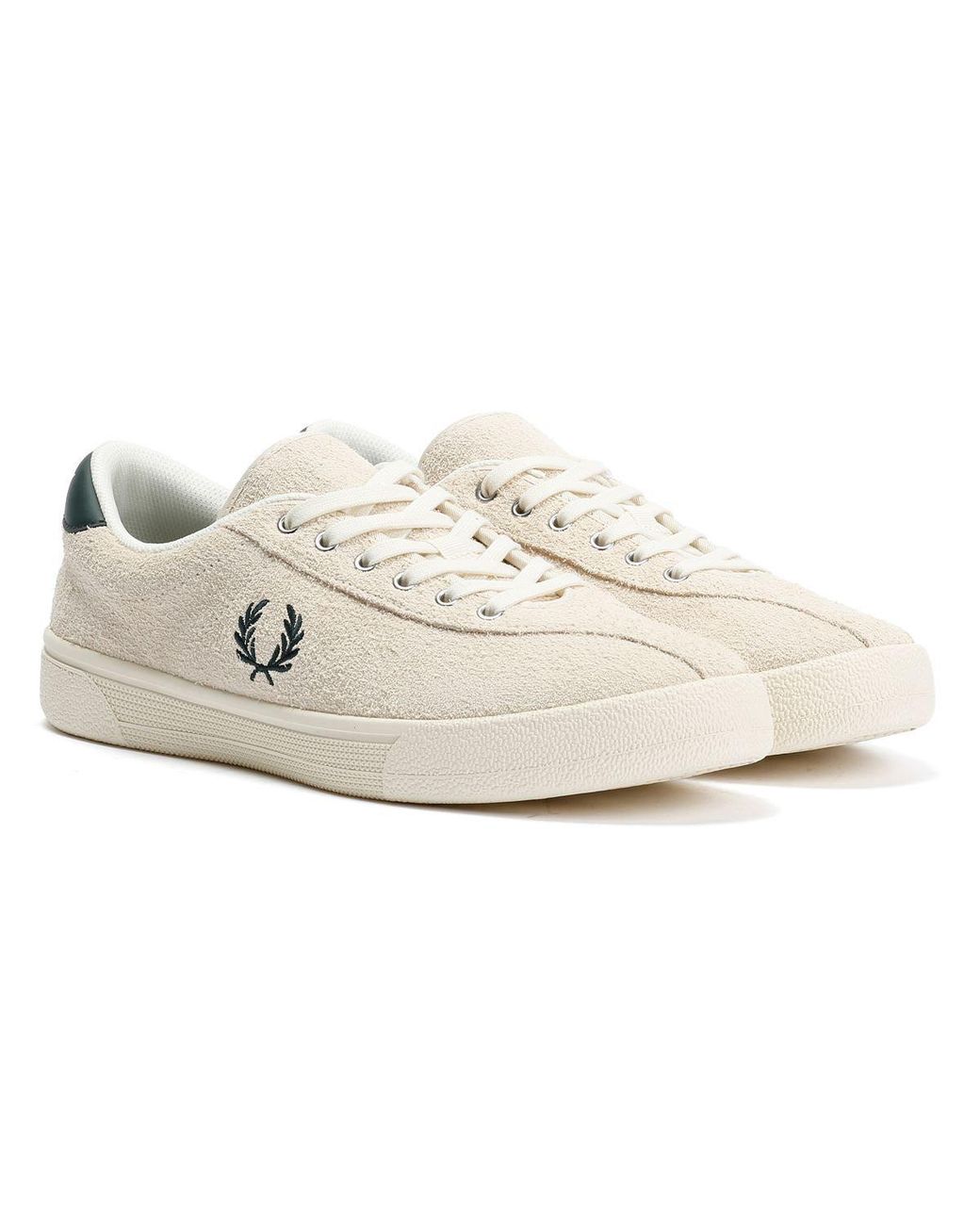 Fred Perry White Suede Tennis Shoe for men