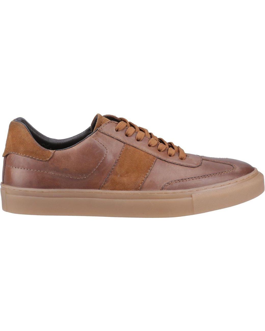 Hush Puppies Brown Riley Suede Trainers for men