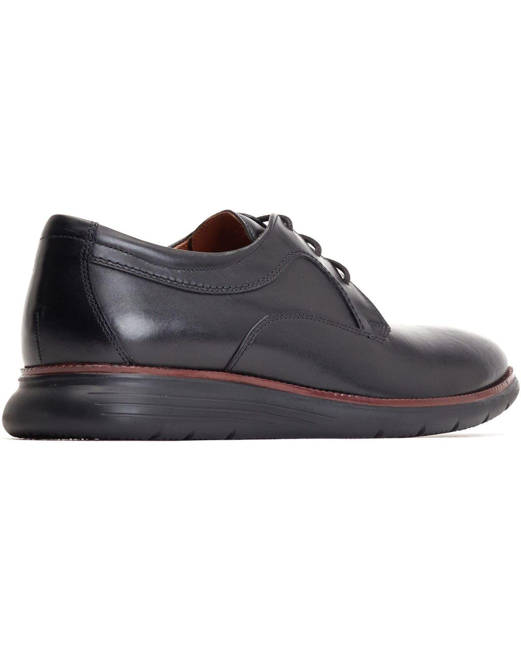 Base London Black Wing Leather Oxford Shoes for men