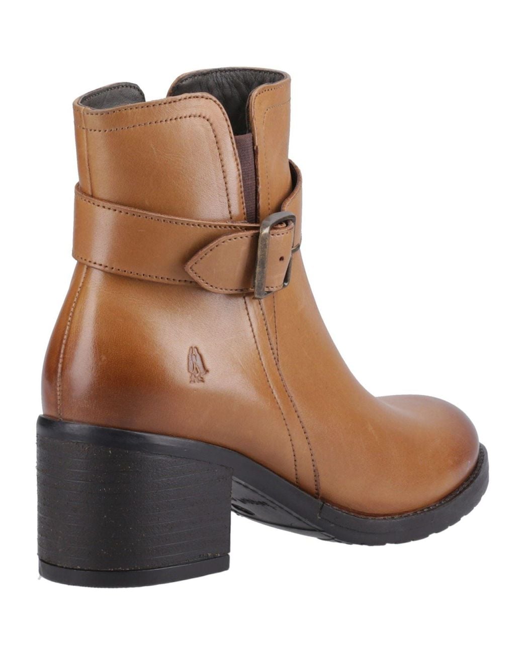 Hush Puppies Brown Hensley Leather Heeled Ankle Boots