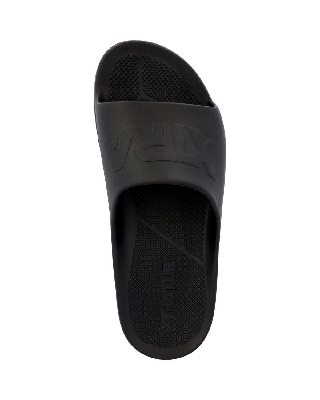 XtraTuf Black Apres Fish Synthetic Slides for men