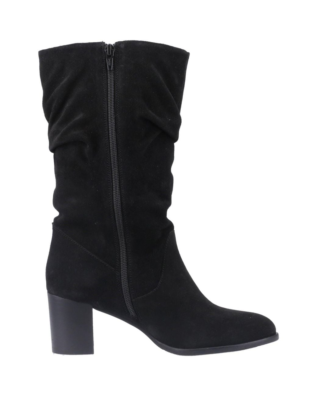 Hush Puppies Black Cosima Suede Suede Heeled Knee High Boots