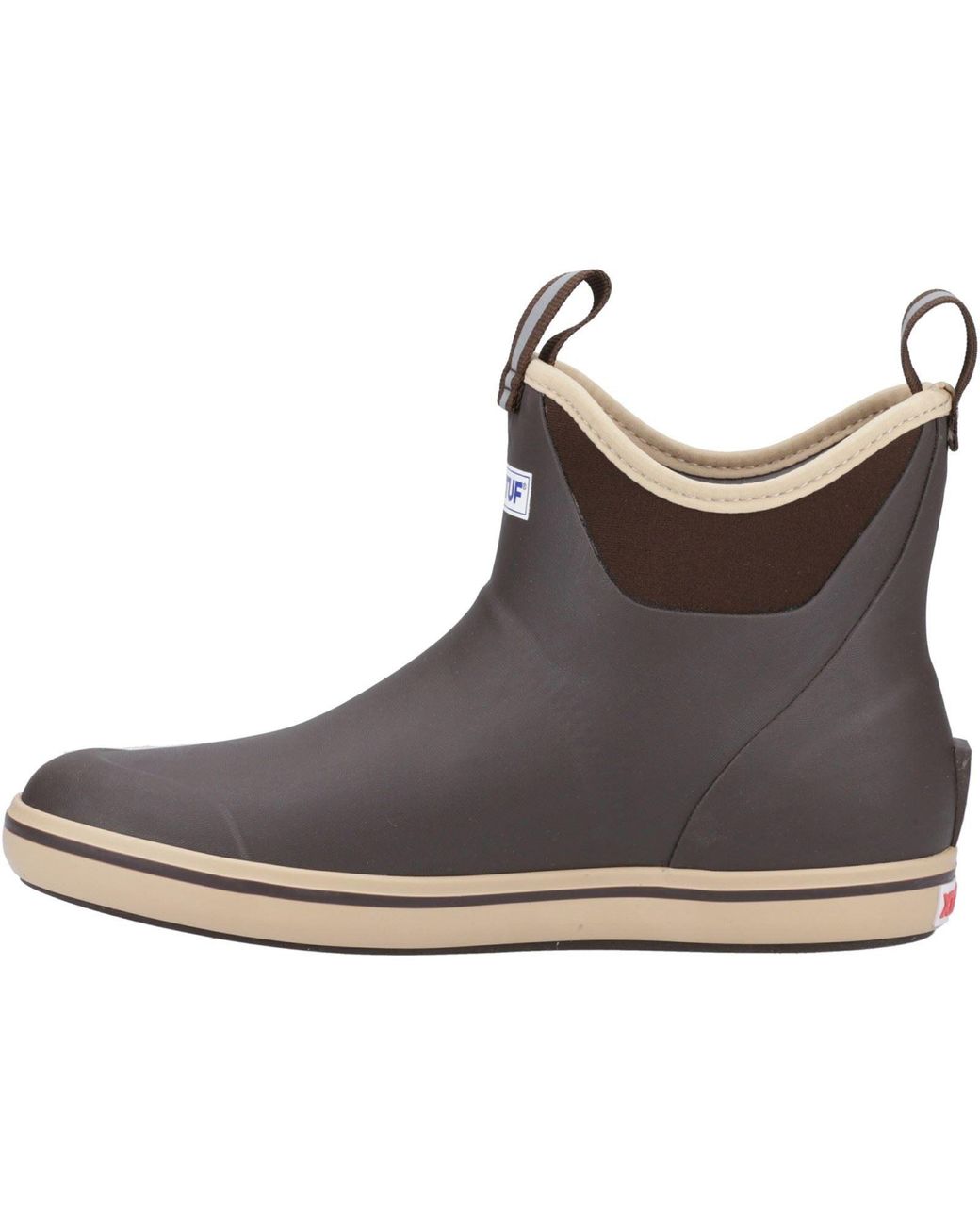 XtraTuf Brown Ankle Deck Rubber/Tan Wellington Boots