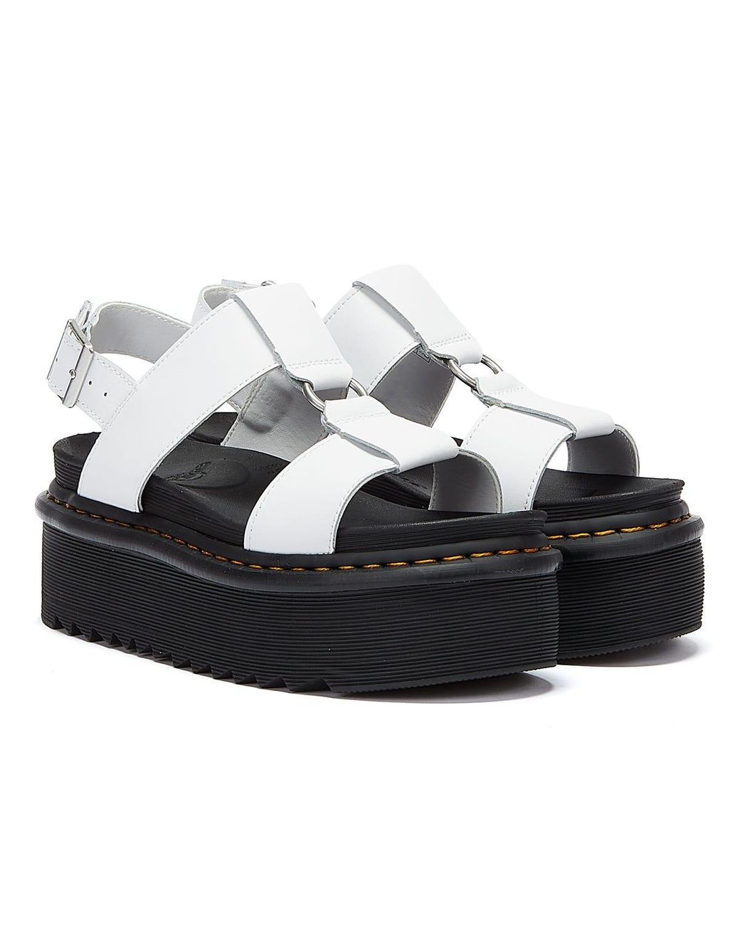 Dr. Martens Leather Dr. Martens Francis Hydro Womens White Sandals - Lyst