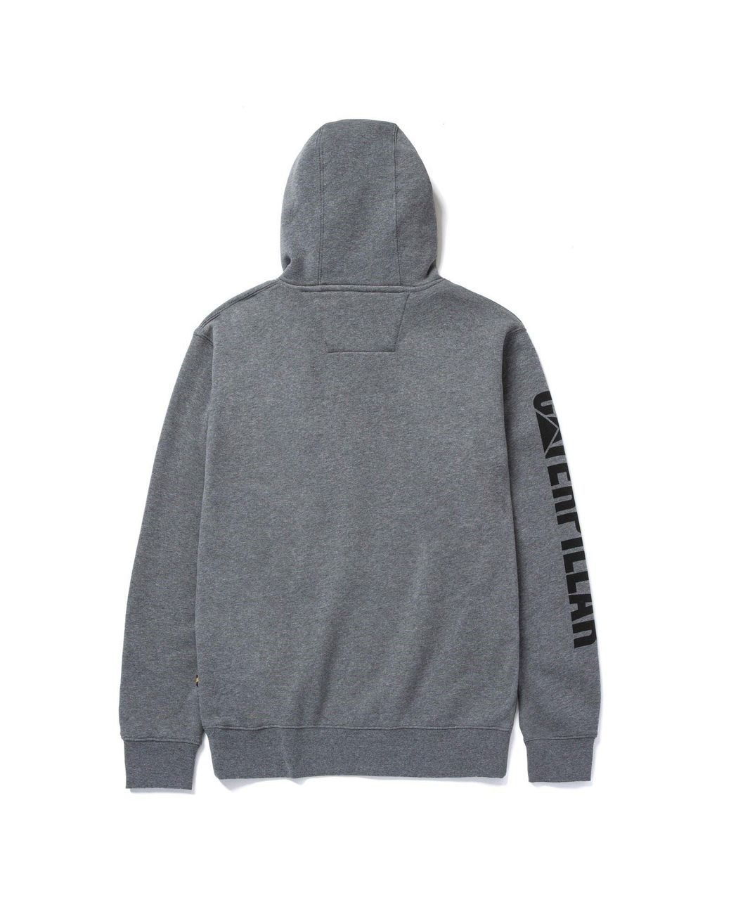 Caterpillar Gray Trademark Banner Cotton Hoodie for men