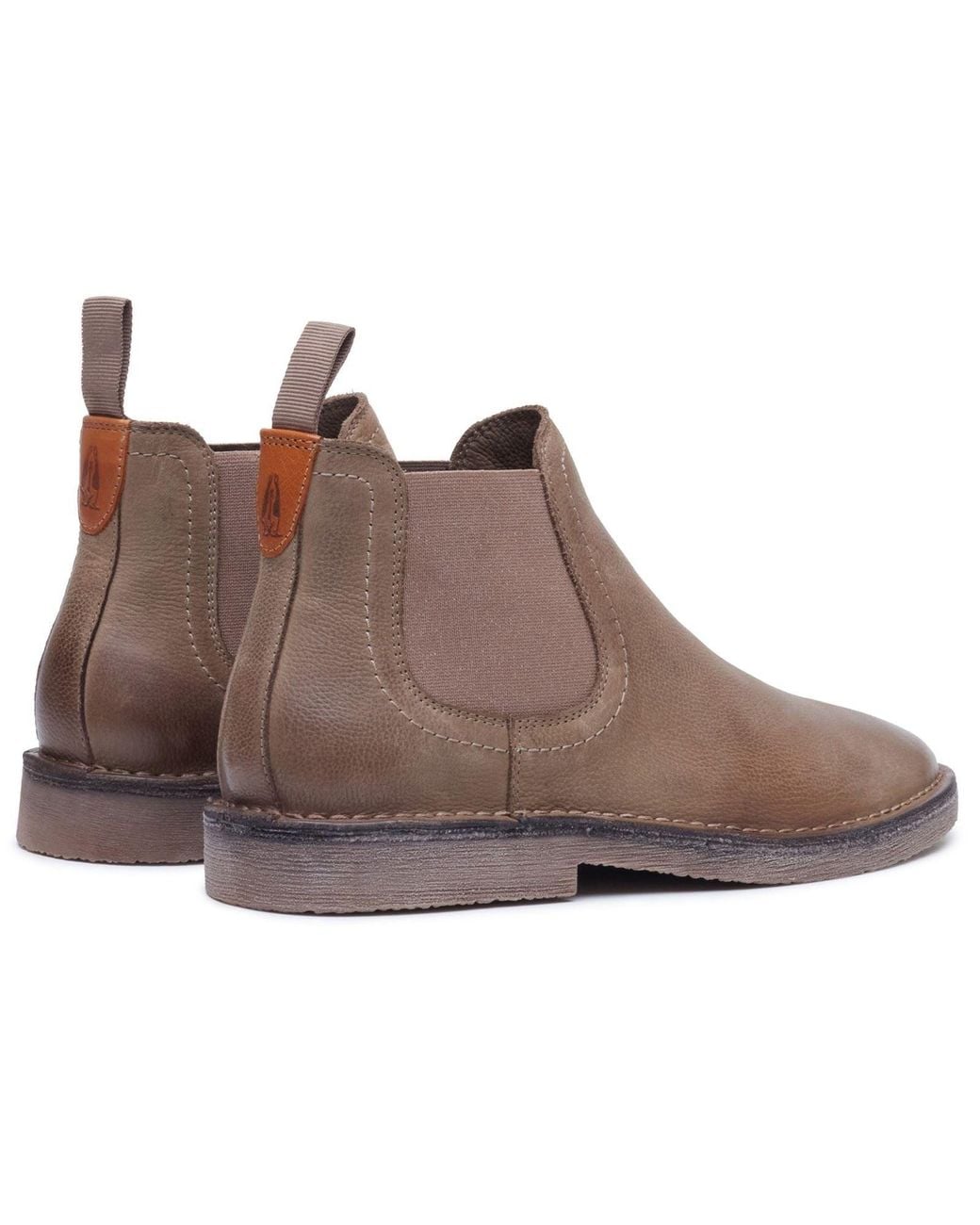 Hush Puppies Brown Shaun Leather Stone Boots for men
