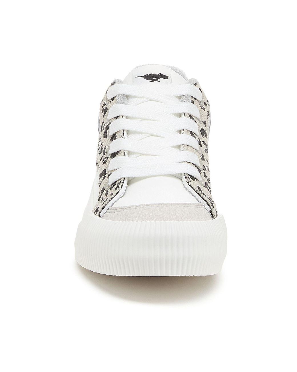 Rocket Dog White Cheery Blocked Animal Textile Trainers
