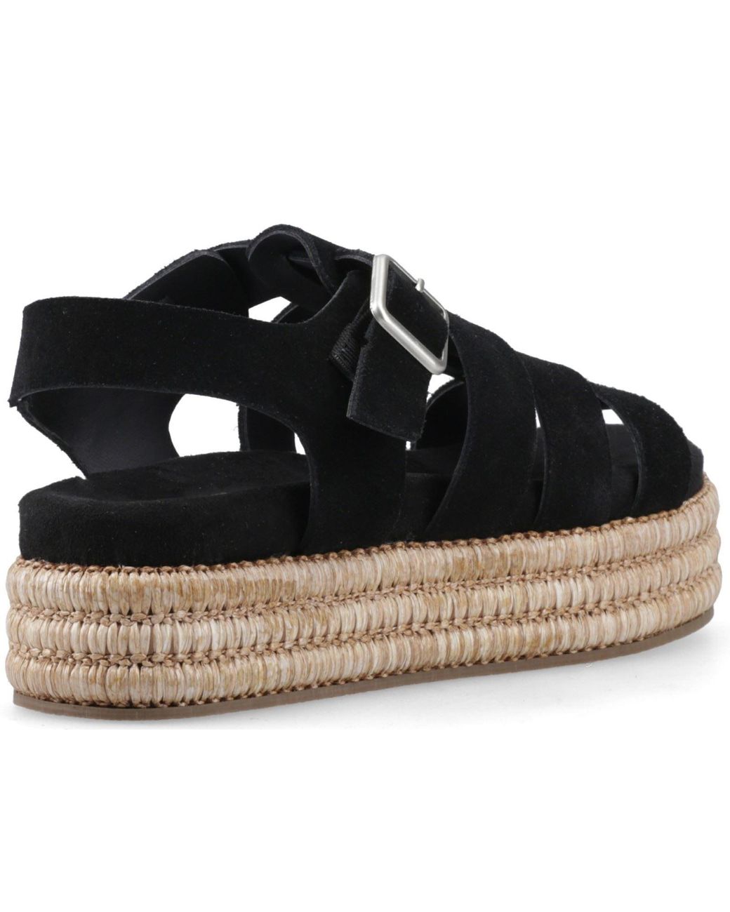 Hush Puppies Black Rosetta Gladiator Leather /Tan Sandals