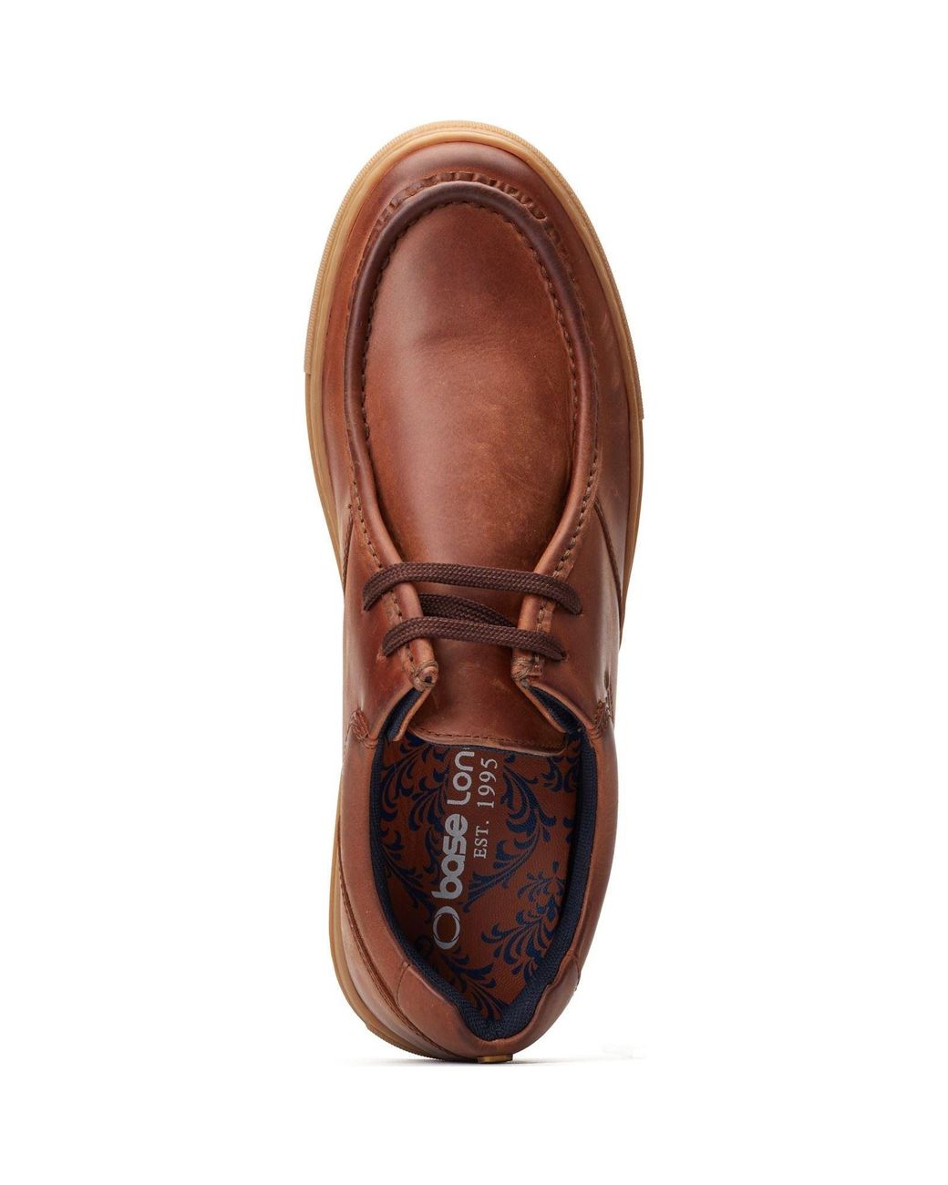 Base London Brown Dalston Leather Moccasins Shoes for men