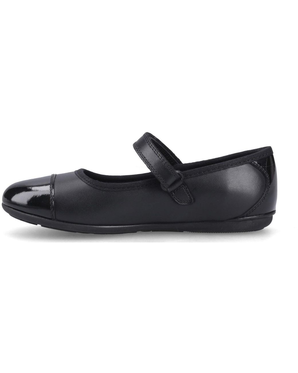 Hush Puppies Black Lottie Ballerina Leather Shoes