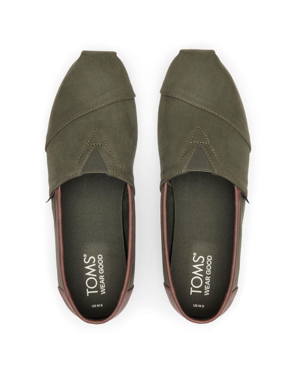 TOMS Green Alpargata Classic Cotton Blend Dark Sage Espadrilles for men