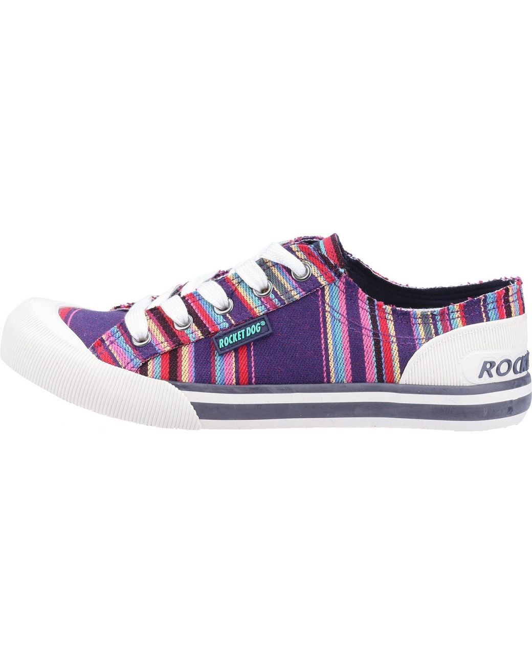 Rocket Dog Blue Jazzin Cotton Multi Trainers