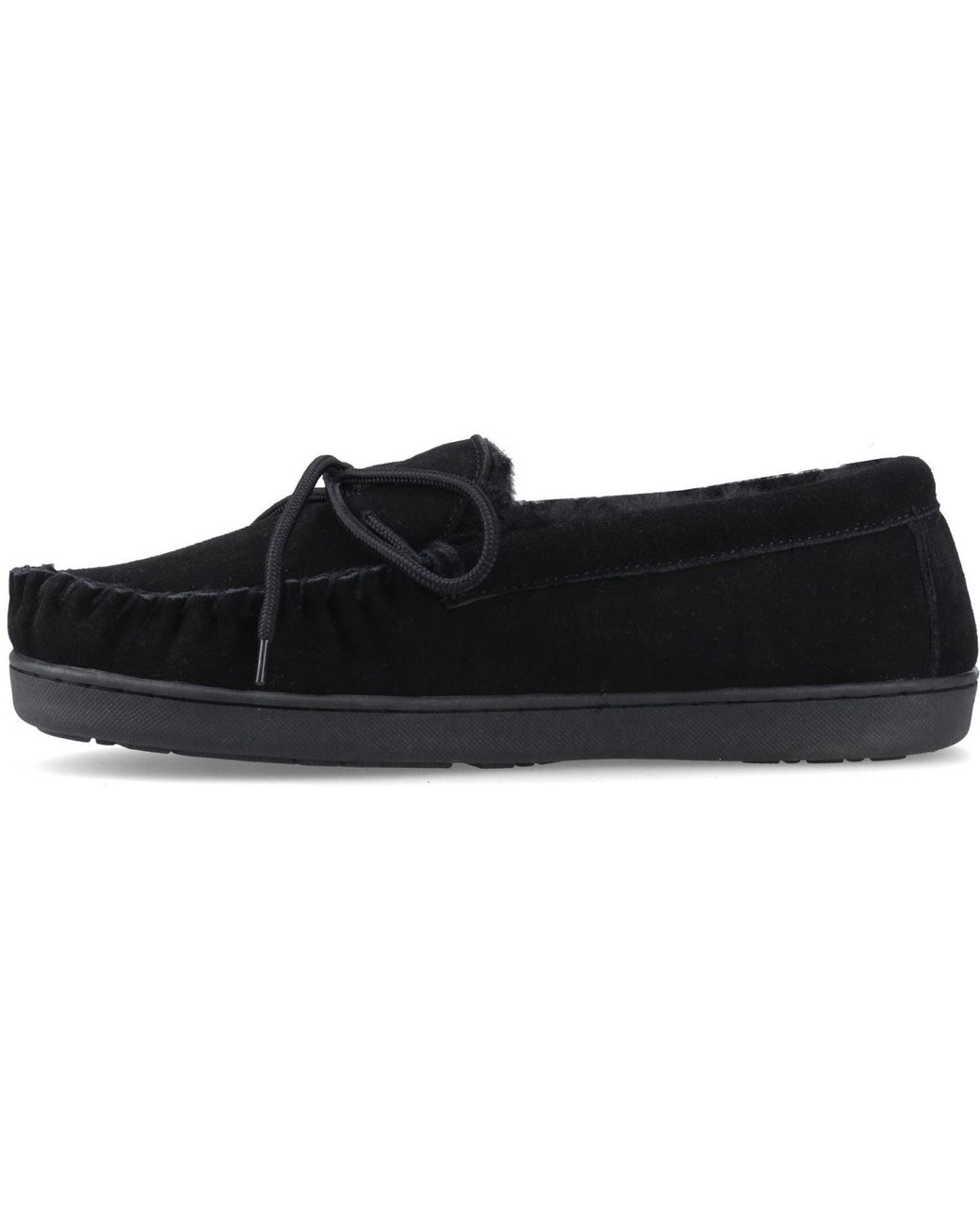 BEARPAW Black Moc Ii Suede Slippers for men