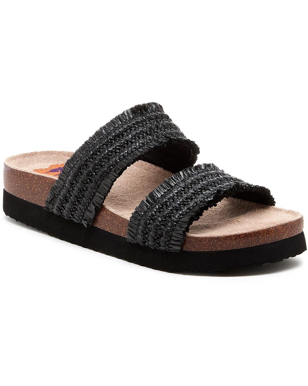 Rocket Dog Black Aruba Raffia Textile Sandals